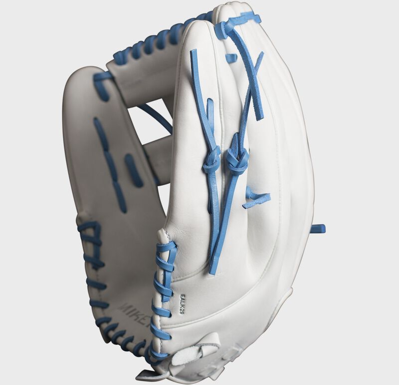 2026 Miken Pro Series White/Columbia Blue 13" Fielding Glove, Left Hand Throw